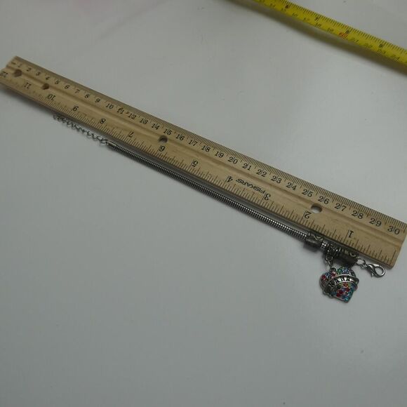 Nana Grandma Grandmother Love Heart Charm Beaded Silver Tone Bracelet Rainbow - Picture 5 of 6